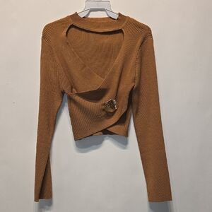 Elegant Brown Women's Blouse